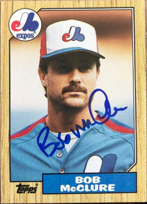 Bob McClure Signed 1987 Topps Baseball Card - Montreal Expos - PastPros