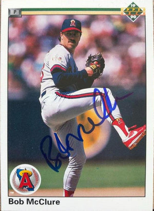 Bob McClure Signed 1990 Upper Deck Baseball Card - California Angels - PastPros