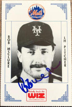 Bob McClure Signed 1991 WIZ Baseball Card - New York Mets - PastPros