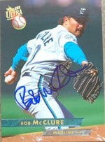 Bob McClure Signed 1993 Fleer Ultra Baseball Card - Florida Marlins
