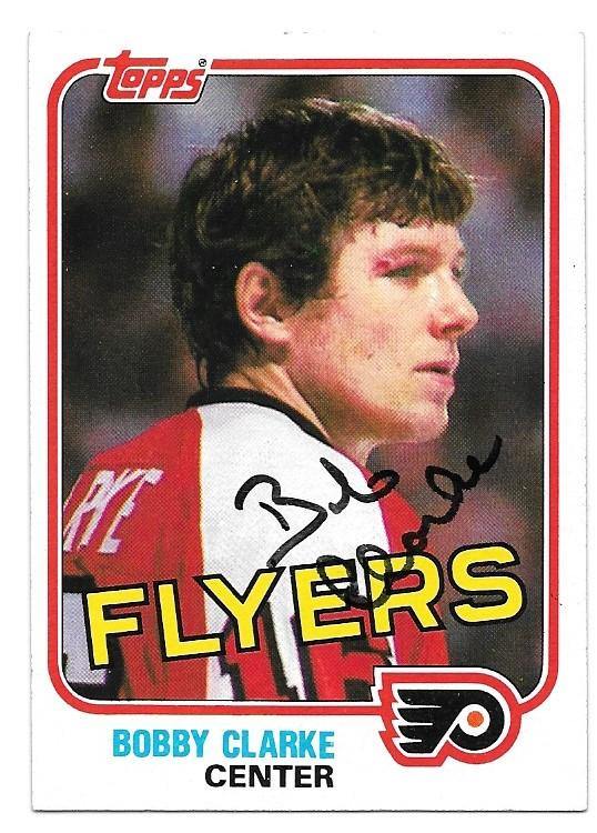 Bobby Clarke Signed 1981-82 Topps Hockey Card - Philadelphia Flyers - PastPros