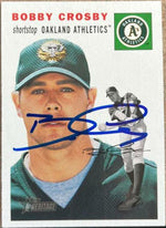 Bobby Crosby Signed 2003 Topps Heritage Baseball Card - Oakland A's - PastPros