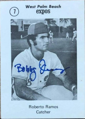 Bobby Ramos Signed 1977 Sussman Baseball Card - West Palm Beach Expos