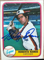 Bobby Ramos Signed 1981 Fleer Baseball Card - Montreal Expos