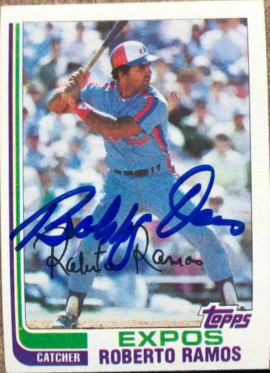 Bobby Ramos Signed 1982 Topps Baseball Card - Montreal Expos