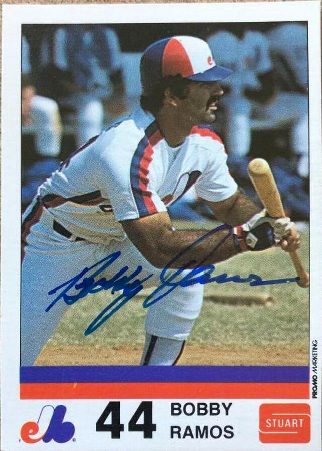 Bobby Ramos Signed 1983 Stuart Bakery Baseball Card - Montreal Expos - PastPros