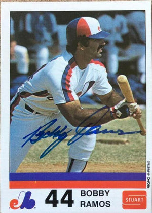 Bobby Ramos Signed 1983 Stuart Bakery Baseball Card - Montreal Expos - PastPros