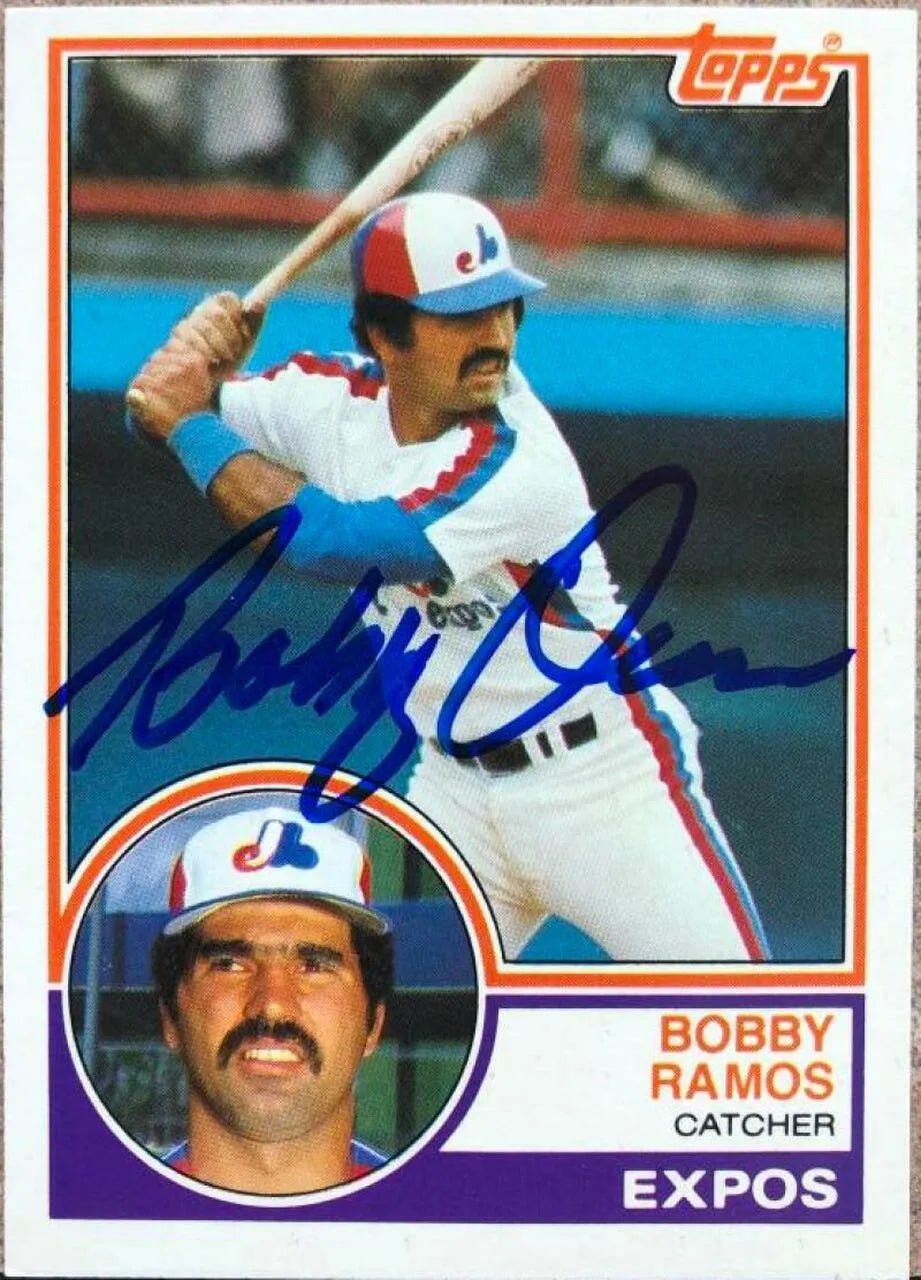 Bobby Ramos Signed 1983 Topps Baseball Card - Montreal Expos