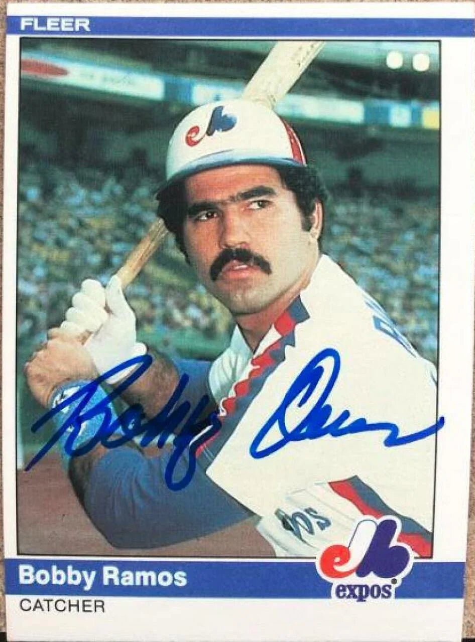 Bobby Ramos Signed 1984 Fleer Baseball Card - Montreal Expos