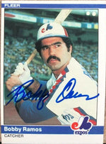 Bobby Ramos Signed 1984 Fleer Baseball Card - Montreal Expos - PastPros