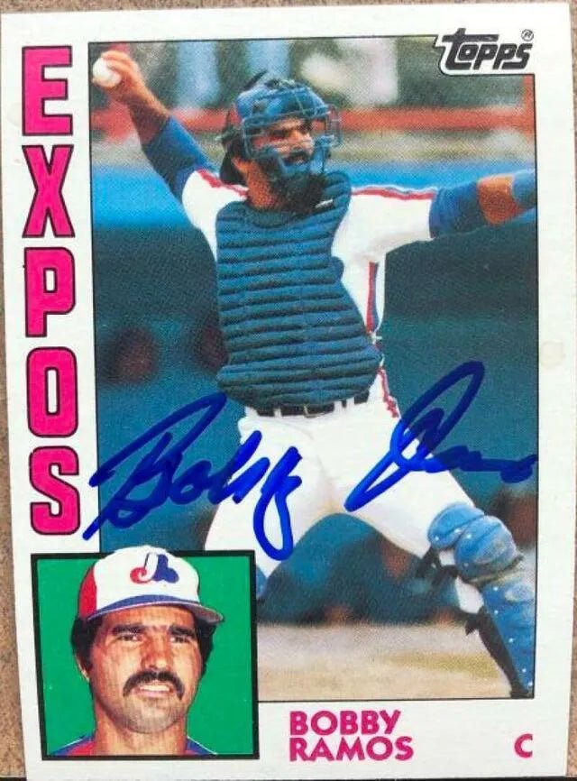Bobby Ramos Signed 1984 Topps Baseball Card - Montreal Expos