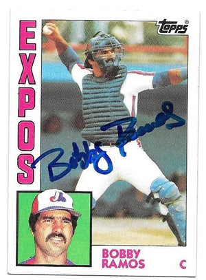 Bobby Ramos Signed 1984 Topps Baseball Card - Montreal Expos