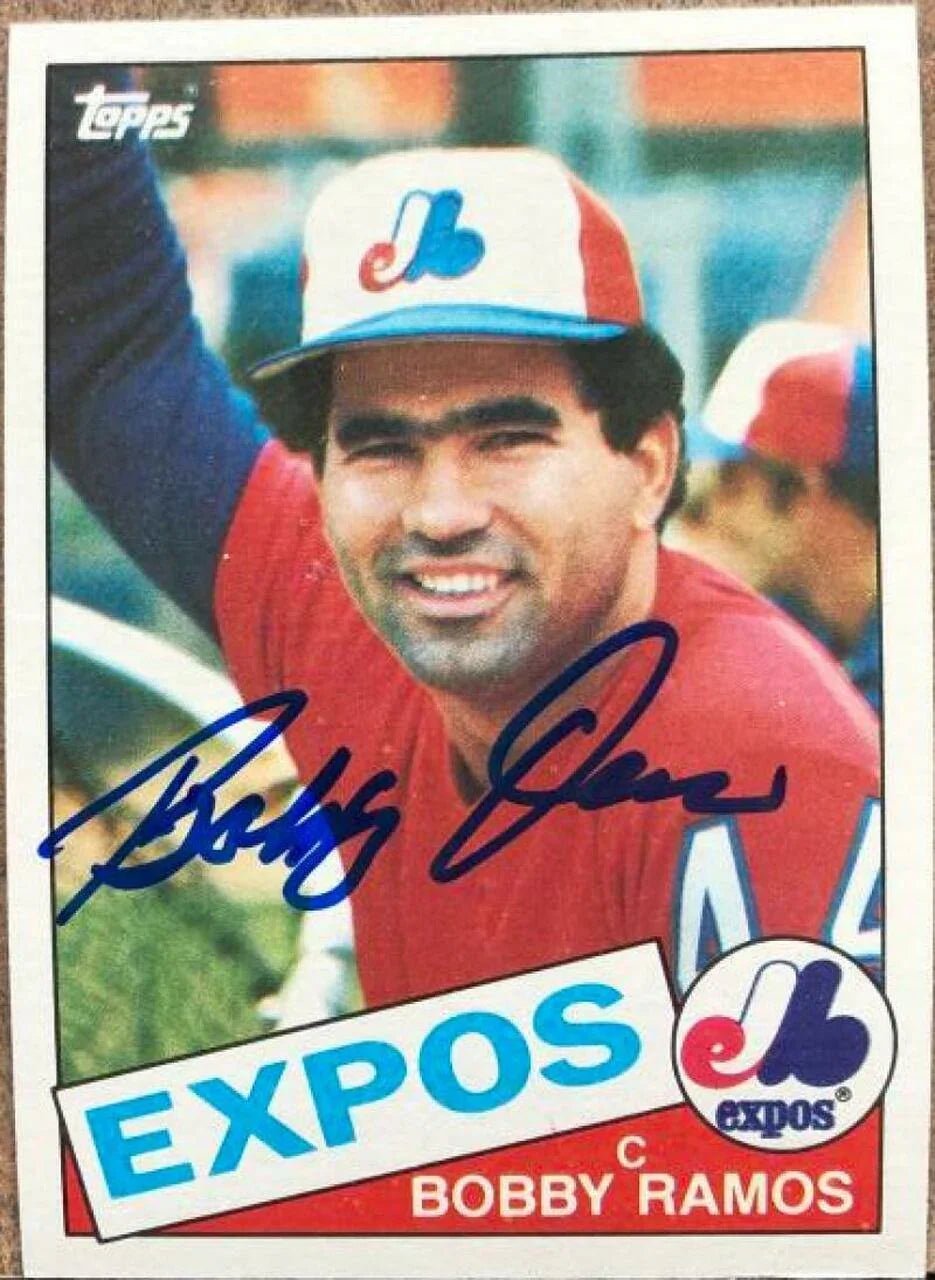 Bobby Ramos Signed 1985 Topps Baseball Card - Montreal Expos