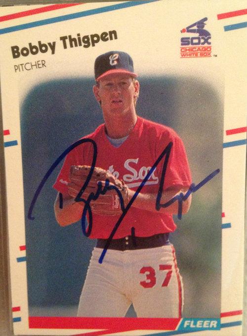 Bobby Thigpen Signed 1988 Fleer Baseball Card - Chicago White Sox - PastPros