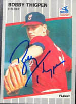 Bobby Thigpen Signed 1989 Fleer Baseball Card - Chicago White Sox - PastPros