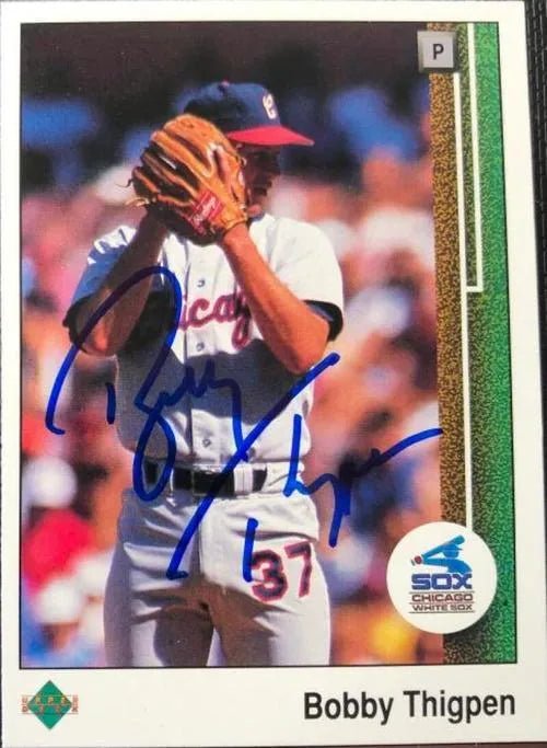 Bobby Thigpen Signed 1989 Upper Deck Baseball Card - Chicago White Sox