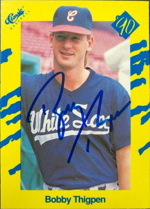 Bobby Thigpen Signed 1990 Classic Baseball Card - Chicago White Sox - PastPros
