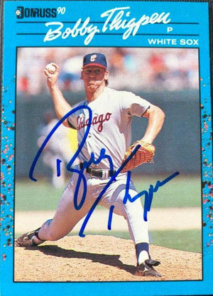 Bobby Thigpen Signed 1990 Donruss Baseball's Best Card - Chicago White Sox - PastPros
