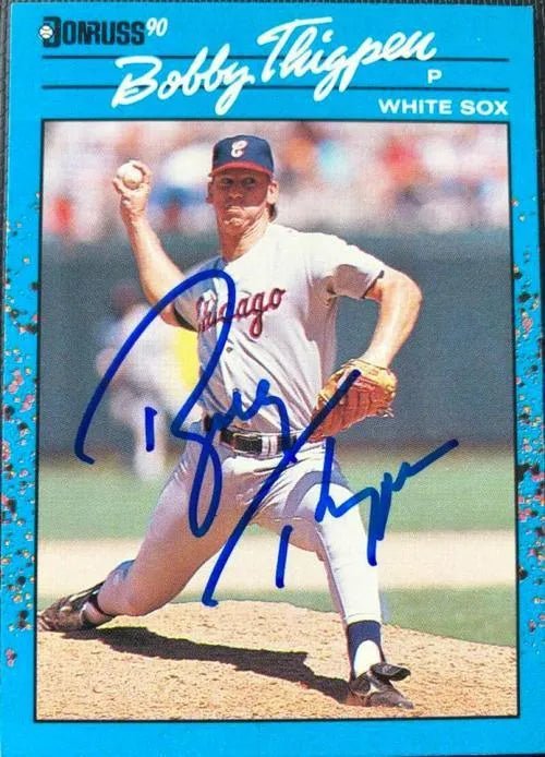 Bobby Thigpen Signed 1990 Donruss Baseball's Best Card - Chicago White Sox