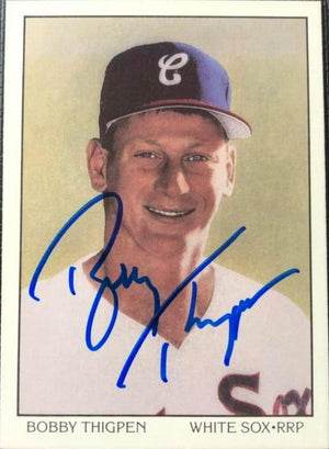 Bobby Thigpen Signed 1990 Score Baseball Card - Chicago White Sox - Dream Team - PastPros