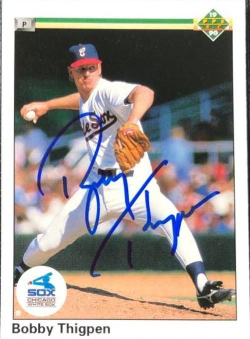 Bobby Thigpen Signed 1990 Upper Deck Baseball Card - Chicago White Sox - PastPros