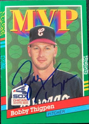 Bobby Thigpen Signed 1991 Donruss Baseball Card - Chicago White Sox MVP - PastPros
