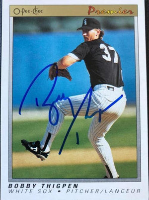 Bobby Thigpen Signed 1991 O-Pee-Chee Premier Baseball Card - Chicago White Sox - PastPros
