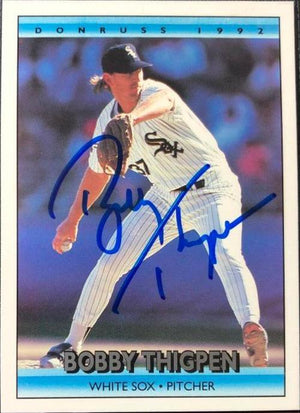 Bobby Thigpen Signed 1992 Donruss Baseball Card - Chicago White Sox - PastPros