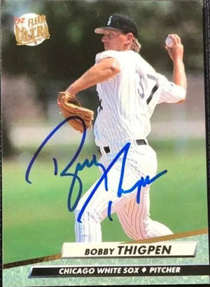 Bobby Thigpen Signed 1992 Fleer Ultra Baseball Card - Chicago White Sox