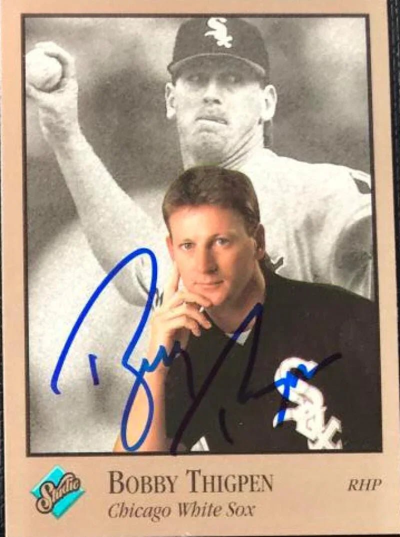 Bobby Thigpen Signed 1992 Studio Baseball Card - Chicago White Sox