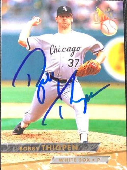 Bobby Thigpen Signed 1993 Fleer Ultra Baseball Card - Chicago White Sox - PastPros