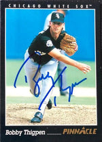 Bobby Thigpen Signed 1993 Pinnacle Baseball Card - Chicago White Sox - PastPros