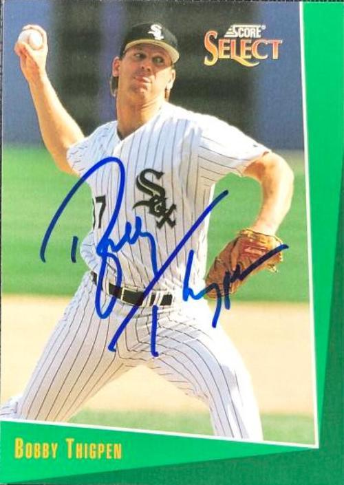 Bobby Thigpen Signed 1993 Score Select Baseball Card - Chicago White Sox - PastPros