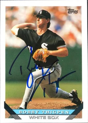 Bobby Thigpen Signed 1993 Topps Baseball Card - Chicago White Sox - PastPros