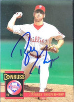 Bobby Thigpen Signed 1994 Donruss Baseball Card - Philadelphia Phillies - PastPros