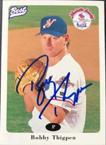 Bobby Thigpen Signed 1996 Best Baseball Card - Nashville Sounds