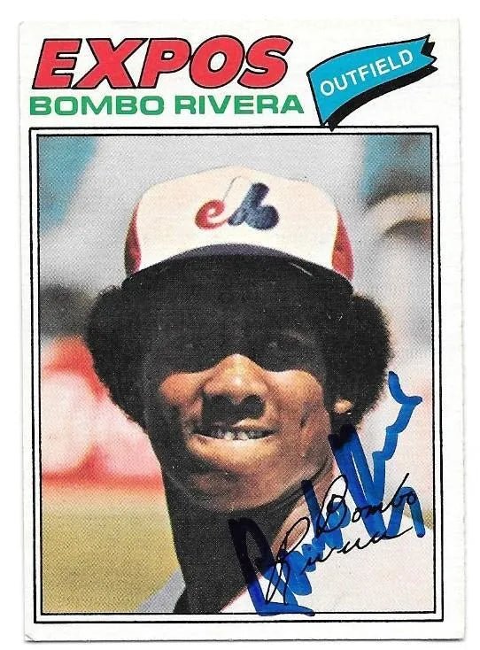 Bombo Rivera Signed 1977 O-Pee-Chee Baseball Card - Montreal Expos