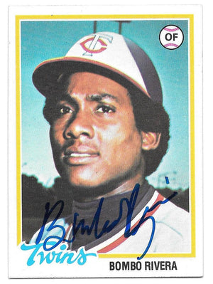 Bombo Rivera Signed 1978 Topps Baseball Card - Minnesota Twins - PastPros