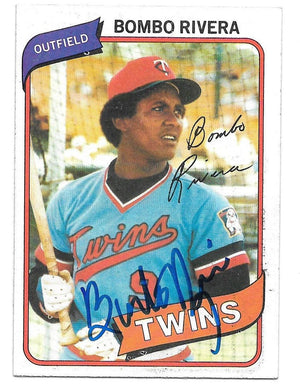 Bombo Rivera Signed 1980 Topps Baseball Card - Minnesota Twins - PastPros