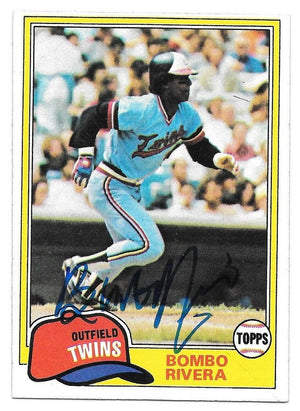 Bombo Rivera Signed 1981 Topps Baseball Card - Minnesota Twins