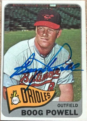 Boog Powell Signed 1965 Topps Baseball Card - Baltimore Orioles