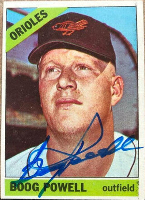 Boog Powell Signed 1966 Topps Baseball Card - Baltimore Orioles - PastPros
