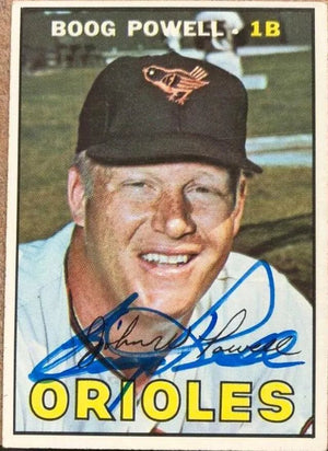 Boog Powell Signed 1967 Topps Baseball Card - Baltimore Orioles