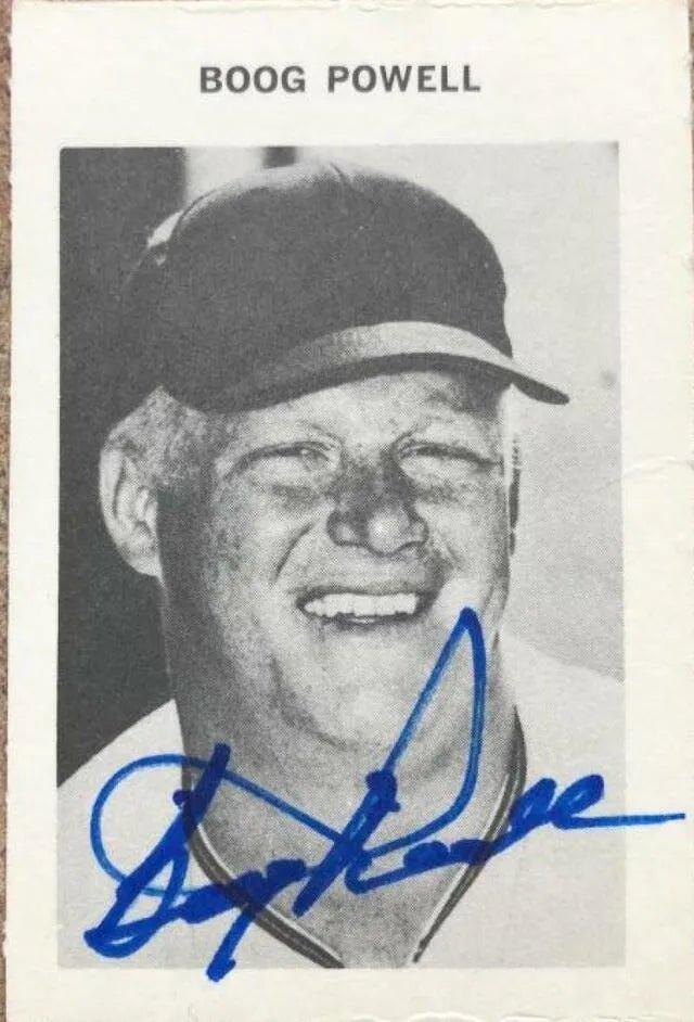 Boog Powell Signed 1969 Milton Bradley Baseball Card - Baltimore Orioles