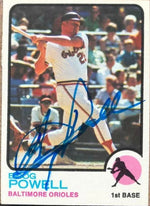 Boog Powell Signed 1973 Topps Baseball Card - Baltimore Orioles