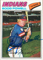 Boog Powell Signed 1977 Topps Baseball Card - Cleveland Indians