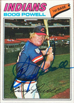 Boog Powell Signed 1977 Topps Baseball Card - Cleveland Indians - PastPros