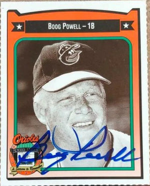 Boog Powell Signed 1991 Crown Baseball Card - Baltimore Orioles