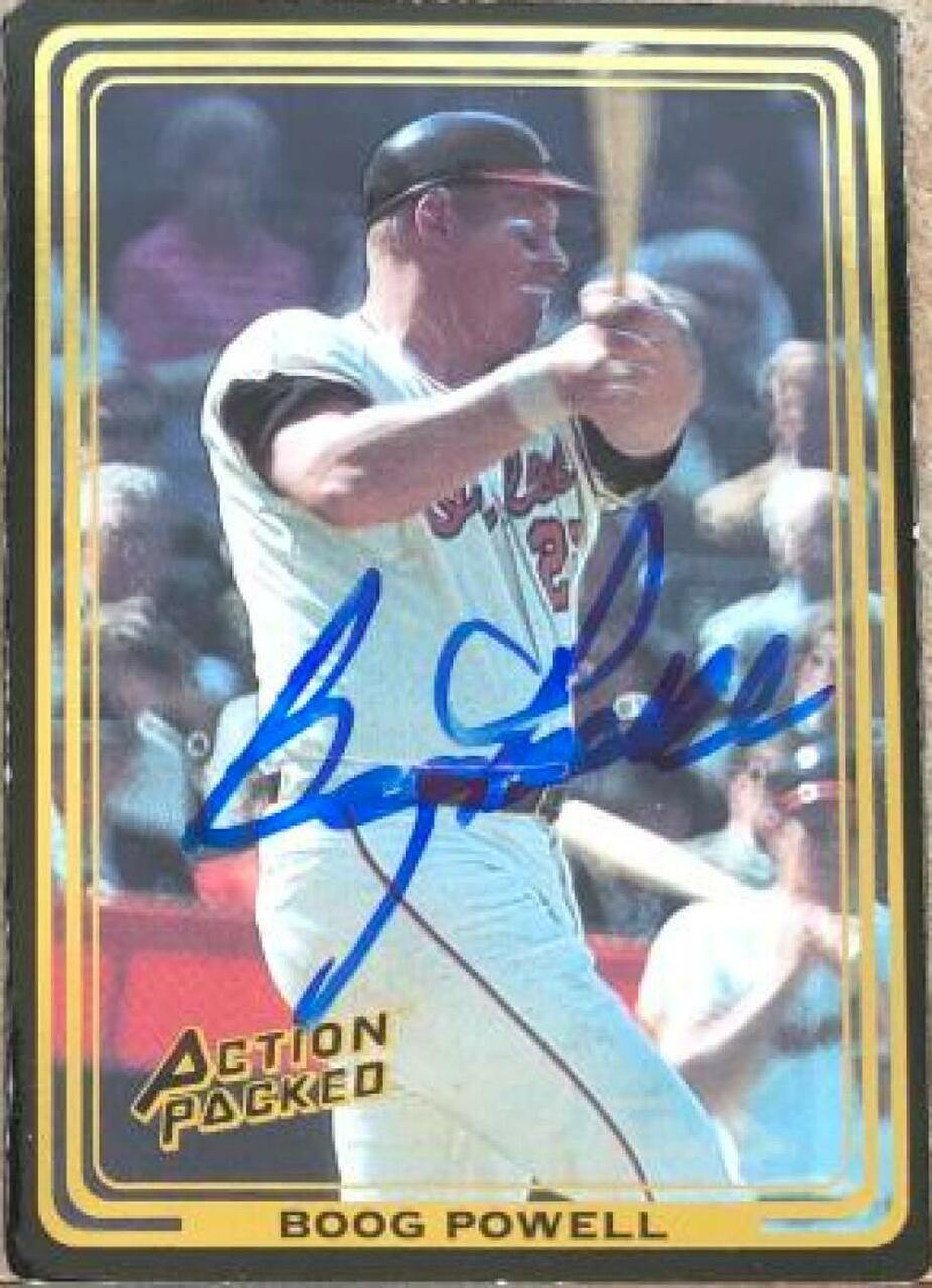 Boog Powell Signed 1992 Action Packed Baseball Card - Baltimore Orioles - PastPros