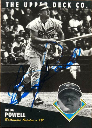 Boog Powell Signed 1994 Upper Deck All-Time Heroes Baseball Card - Baltimore Orioles - PastPros